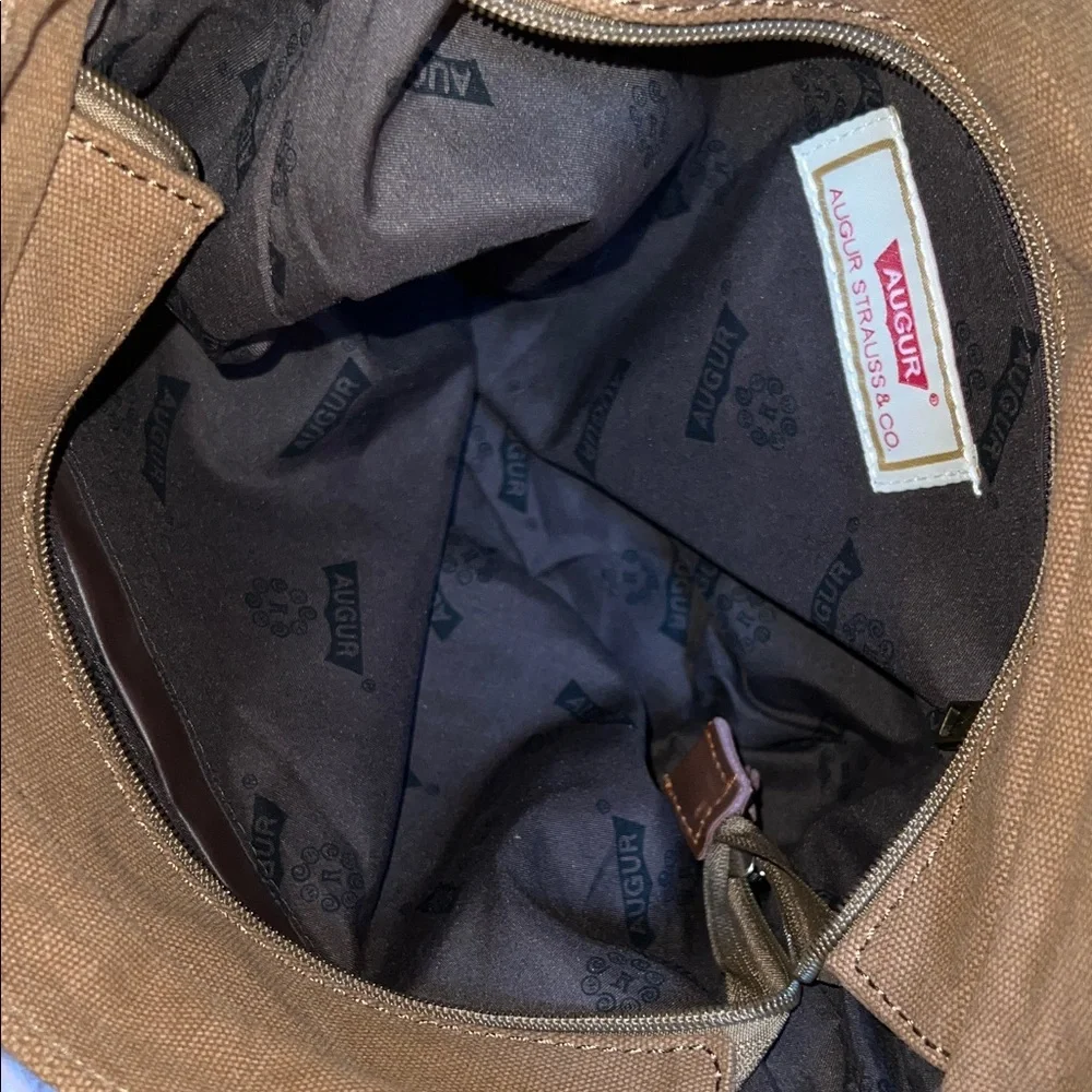 Augur Canvas Messenger Bag with leather accents rugged casual